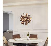 Lámpara colgante Lucande Kaelor, Ø 46 cm, color cobre, aluminio