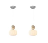 Lámpara Colgante Luces Colgantes Creativas Modernas, lámparas de Techo de Calabaza Blanca, lámparas Colgantes Ajustables con Cuerda, Sala de Estar, Dormitorio, Isla de Cocina