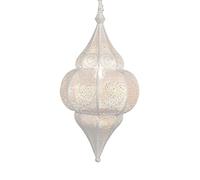 Lámpara colgante Lunar, de metal, para iluminación, en blanco, 40 cm | Aporta una luz complementaria a la iluminación de la estancia. Asimismo, una pequeña puerta permite cambiar la bombilla.
