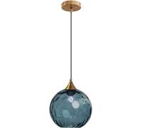 Lámpara colgante, luz de cristal de agua rosa, lámpara colgante esférica de ondulación verde ámbar, lámpara colgante grande nórdica gris humo, iluminación industrial, lámpara de techo para dormitorio