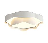 Lámpara Colgante, luz de Techo Redonda de Montaje Semi Empotrado, luz LED acrílica de 19,6 Pulgadas, lámpara Industrial, iluminación Regulable con Control Remoto, Adecuada para Li