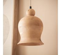 ILUZZIA Lámpara Colgante Madera Akesh III Natural