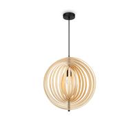 Lámpara Colgante Madera Metal Beige Negro B: 50 CM E27 Mesa Pendelleuchte Cocina