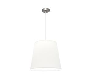 Lampara colgante maldivas 1xe27 niquel/blanco reg.40d de fabrilamp.