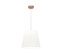 Lampara colgante maldivas 1xe27 oro rosa/blanco reg.35d de fabrilamp.