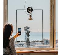 Lámpara colgante MARSET Atlas, 2700 K, Ø 11 cm, transparente