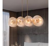 Lámpara colgante Maytoni Aster, cristal, longitud 101 cm, 8 x E14