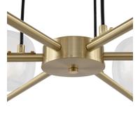 Lámpara colgante Maytoni Vision, dorada, 6 luces