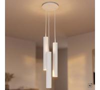 Lámpara colgante moderna comedor lámpara colgante comedor lámpara de mesa blanca GU10 lámpara colgante 3 llamas L:20 cm lámpara acentuada salón moderno