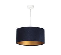 Lámpara Colgante Mesa Comedor Sala Azul Oro Tejido Terciopelo Ø40cm AIMEE