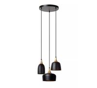 Lámpara Colgante Mesa de Comedor Negro Oro B :3 0CM E14 Pendelleuchte 3-flammig