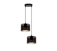 Lámpara Colgante Mesa de Comedor Negro Oro E27 B :3 0 CM Desván 2-flammig