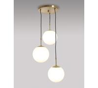 Lámpara Colgante Mesa de Comedor Salón Cristal de Latón Hecho a Mano Musa