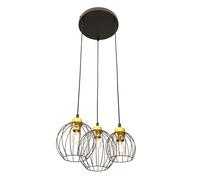 Lámpara Colgante Metal Cocina Negro Oro B :3 0 CM Elegante Alambre Pendelleuchte
