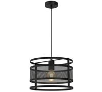 Lámpara Colgante Metal Negro Comedor Ø30 CM E27 Redondo Elegante Desván