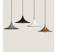 LEDKIA LIGHTING - Lámpara Colgante Metal Presley | Diseño estilo kasa japonés | Aluminio resistente | Cable ajustable | Compatible con bombillas E27 | Interior IP20, Dorado, Aluminio