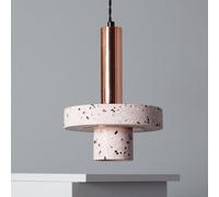 LEDKIA LIGHTING Lámpara Colgante Metal y Cemento Hestia Oro Rosa GU10