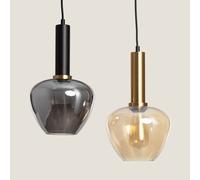 Lámpara Colgante Metal y Cristal Daira