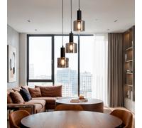 Lámpara Colgante Metal y Cristal Danae 3 Focos