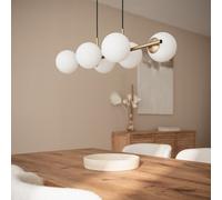 Lámpara Colgante Metal y Cristal Moonlight Brass 6 Focos