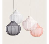 LEDKIA LIGHTING Lámpara Colgante Metal y Tela Ayla L E27