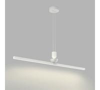 Lámpara Colgante Minimalista Lineal de 16 W, 20 W, 24 W, Led, 3 Colores, Atenuación, Lámpara Colgante de Tira Larga, Geométrica (Ondas de Delfín, 80 Cm)/Verde Claro/100 Centímetros