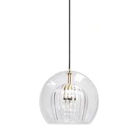 Lámpara Colgante Minimalista nórdica de Cristal para Isla de Cocina, con Pantalla Transparente de Doble Varilla. Mini lámpara de Techo E27 de Metal, Estilo Moderno, pequeña lámpara de araña esférica