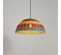 Lámpara colgante moderna Boho Rattan Comedor Lámpara colgante para isla de cocina Estilo retro japonés Accesorios de iluminación colgantes vintage para sala de estar Dormitorio sobre mesa Lámpara