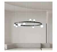 Lámpara Colgante Moderna con Bola de Cristal LED, Ajustable, para decoración del hogar, Cocina, Techo (Blanco frío, 8 Bolas)