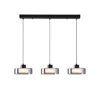 Lámpara Colgante Moderna de 4 Anillos, 120 W, LED Regulable, para Sala de Estar, con Control Remoto, Altura Ajustable para Dormitorio, Comedor, Oficina, Hermosa Escena.