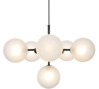 Lámpara Colgante Moderna de 6 Luces con Forma de Globo de Vidrio Esmerilado, Estilo Industrial, con Diseño de V-Intage, para Techo, Iluminación Led G4 para Isla de Cocina, Lámpara de Araña./ Color