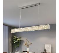 Lámpara Colgante Moderna de Cristal para Mesa de Comedor, lámpara de araña LED, Altura Ajustable, Forma para Sala de Estar, Dormitorio, luz de Techo (Color: Chr