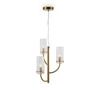 Lámpara Colgante Moderna De Cristal Y Metal En Latón B:35 Cm G9
