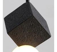 Lámpara Colgante Moderna de Estilo Nórdico con Diseño Geométrico Cuadrado, Lámpara de Techo con Pantalla Esférica E27, Lámpara Colgante de Hierro para Sala de Estar, Pasillo, Restaurante, Salón de Té/