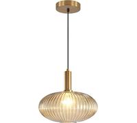 Lámpara Colgante Moderna de Globo Dorado, de Cristal ámbar Negro, para baño, de latón Ajustable, Redonda, para Cocina, Isla, Gran Techo de Granja (ámbar), lámpara Colgante.