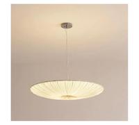 Lámpara Colgante Moderna de Tela Estilo nórdico con Forma de platillo Volante, Ideal para salón, Comedor, Dormitorio o Restaurante. Lámpara de Techo LED (lámpara Colgante, 60 cm de diámetro,