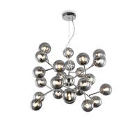 Lámpara Colgante Moderna De Vidrio Ahumado B: 65 Cm H: Máx. 146,5 Cm 24x G9