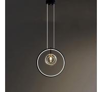 Lámpara Colgante Moderna, lámpara de Mesa de Comedor LED con Pantalla de Vidrio Transparente G9, candelabros de Bola, Estilo nórdico Industrial, Colgante para habitación
