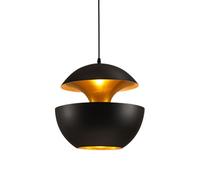 Lámpara colgante moderna minimalista para sala de estar, dormitorio, mesita de noche, restaurante, bar, personalidad creativa, moderna, de un solo cabezal, lámpara de araña pequeña de manzana (negra)