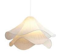 Lámpara Colgante Moderna Y Sencilla, Lámpara Colgante De Tela Con Pétalos De Crema, Decoración Cálida Y Romántica, Luz Colgante E26 for Sala De Estar Interior, Comedor, Dormitorio, Lámpara(D60CM)