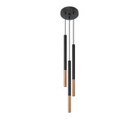 Lámpara colgante Mozaica 3p negro/cobre