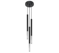 Lámpara colgante Mozaica 3p negro/cromo