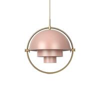 Lámpara Colgante Multi-Lite Grande Rosa y Latón