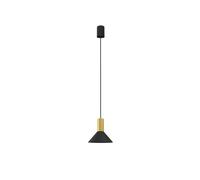 Lámpara Colgante Negra Ø18cm GU10 Metal Latón Techo Comedor Cocina