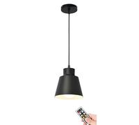 Lámpara colgante negra con mando a distancia, moderna, inalámbrica, para uso en interiores, ideal para decoración de cocina y comedor