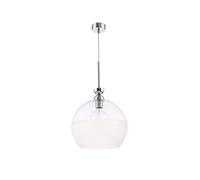 Lámpara Colgante Nerissa Ø30cm Bola Pantalla Cristal E27 Cocina Comedor