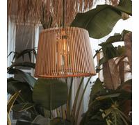 Lámpara colgante Newgarden Okinawa, color madera, bambú, IP44