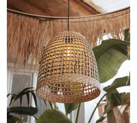 Lámpara colgante Newgarden Positano, natural, algas marinas, Ø33 cm, IP44