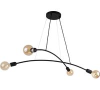 Lámpara Colgante NOKO Negra Retro Inusual 4xE27 Comedor Sala De Estar