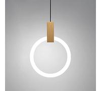 Lámpara Colgante nórdica Creativa LED de acrílico de un Solo Cabezal con Forma Circular para Dormitorio, mesita de Noche, Moderna y Sencilla, para Restaurante y Bar.